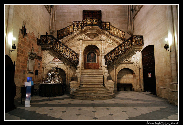 Burgos, Spain - cathedral - golden stairway