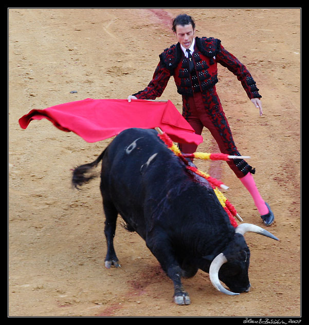 Sevilla - corrida de toros - Finito de Cordoba and his second bull this day