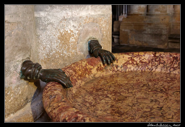 Tarragona, Spain - cathedral - holy water