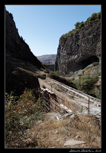 Armenia - Garni gorge - an old bridge - under reconstruction