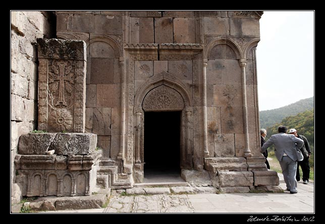 Armenia - Goshavank - Pavgos` khachkar in front of S.Grigor Lusavorich