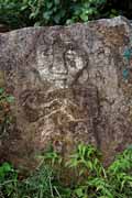 Costa Rica - Guanacaste - ancient relief at Llano de Cortes waterfall