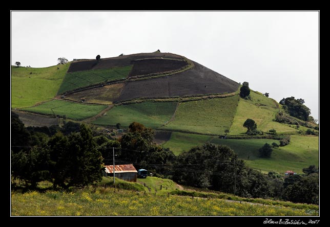 Costa Rica - Irazu - fields on Irazu mountainside