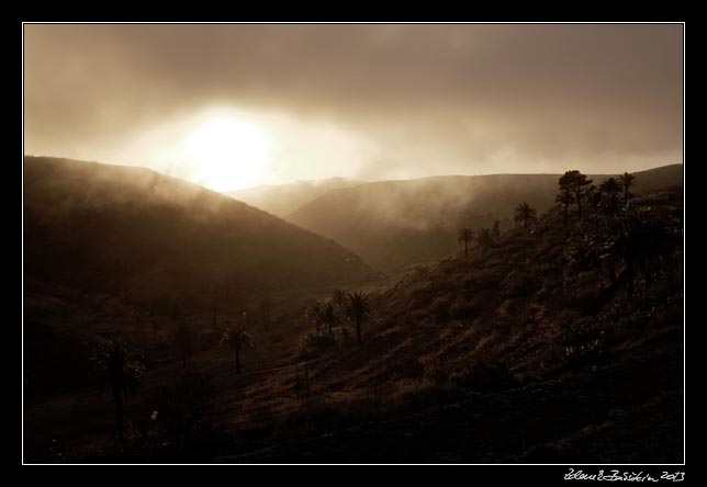 La Gomera - sunset at Las Hayas