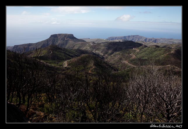 La Gomera - Alto de Garajonay - a view to the west - Fortaleza