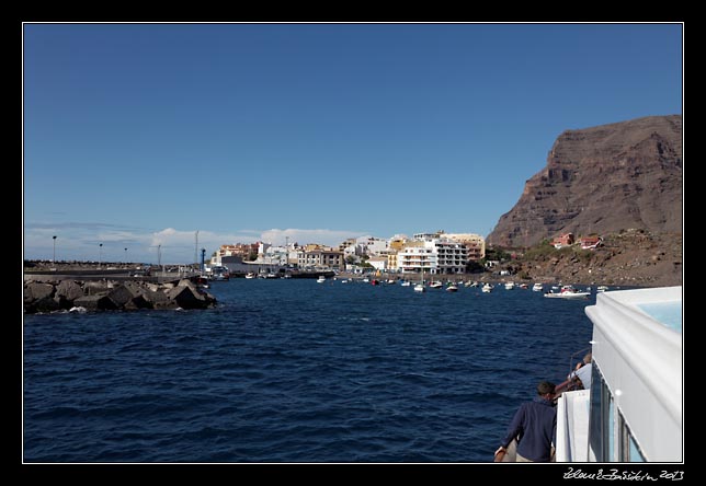 La Gomera - boat trip to Los Organos - Vueltas harbor