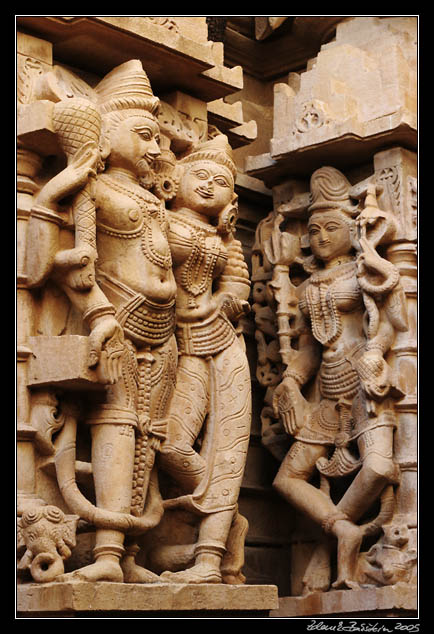 Jaisalmer - carvings in a Jain temple