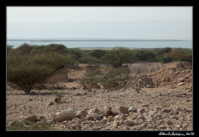 Dead Sea area - mining activities on the coast