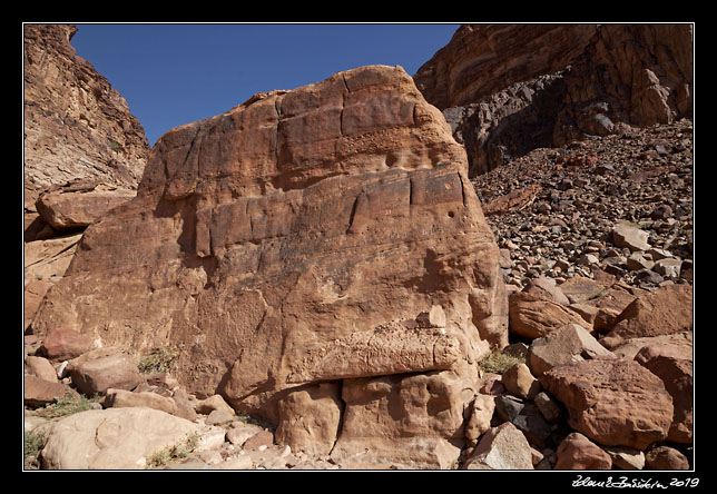 Wadi Rum - Nabatean rock inscriptions