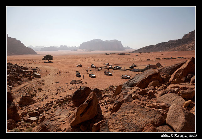 Wadi Rum - parking at the Lawrence spring