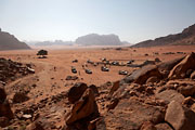 Wadi Rum - parking at the Lawrence spring