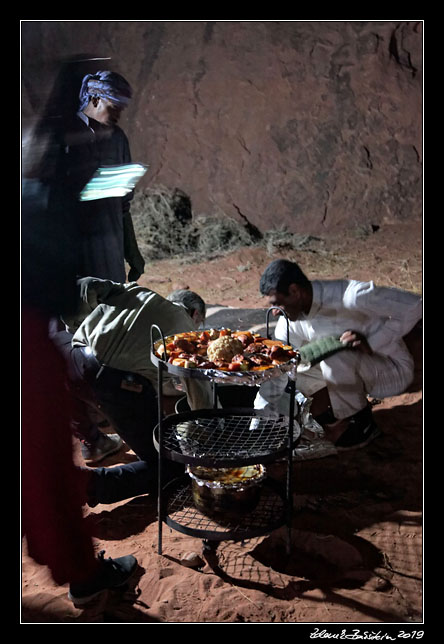 Wadi Rum - unearthing an evening meal