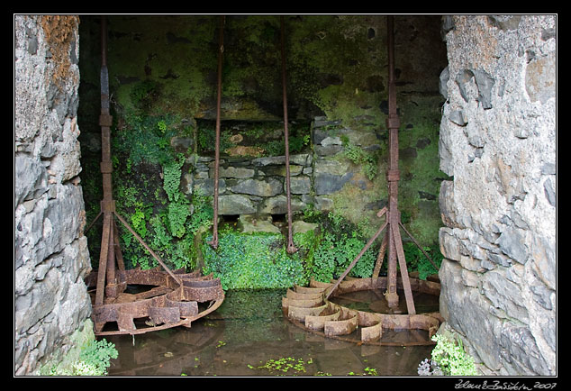 an old sugar cane mill in Lombada da Ponta do Sol