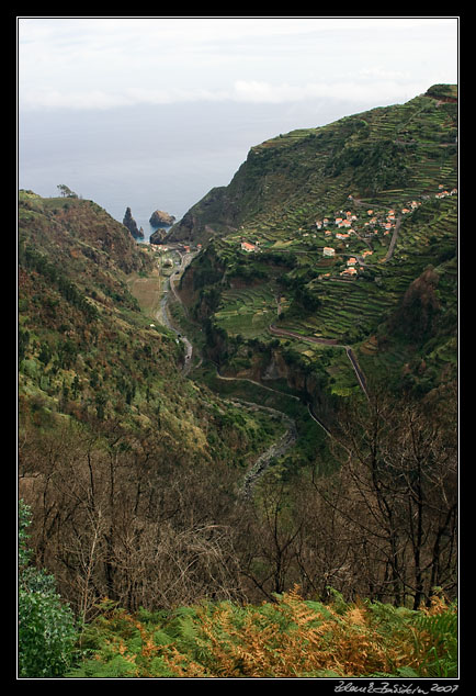 Ribeira da Janela valley with Ilheus da Ribeira da Janela