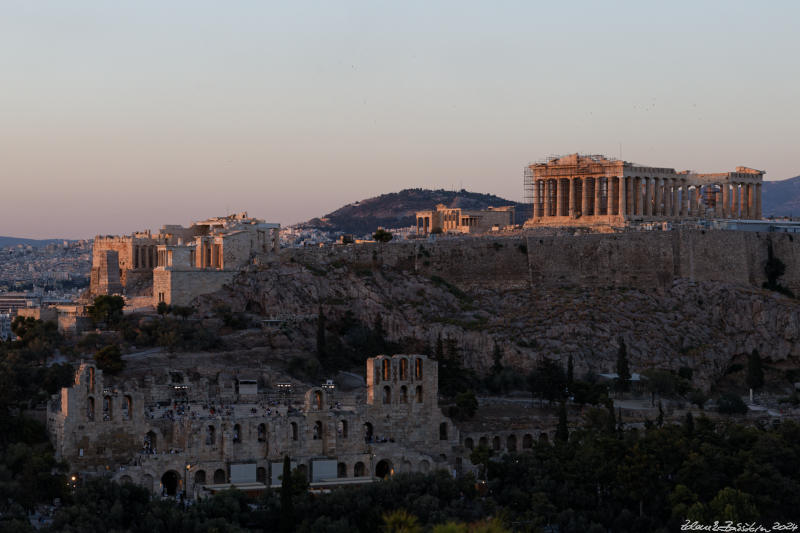 Athens - Acropolis from Philopappos hill