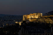 Athens - Acropolis - Propylaea, from Philopappos hill