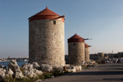 Rhodes - Windmills of Mandraki and Fort of St.Nicholaos