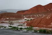 Turkey - Dogubeyazit - hailstones on the ground