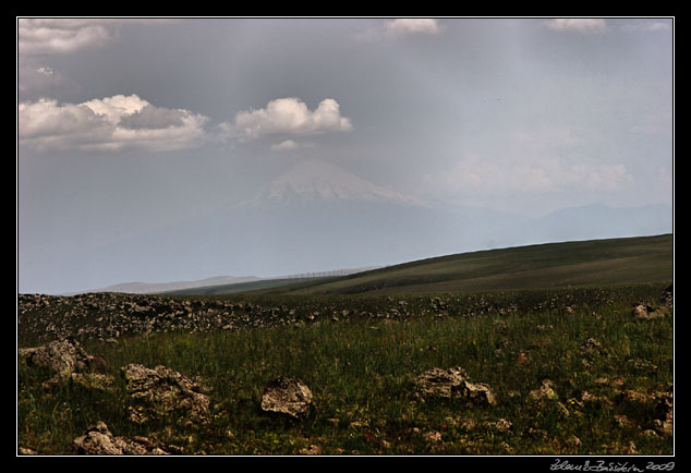 Turkey, Kars province - Ararat far away