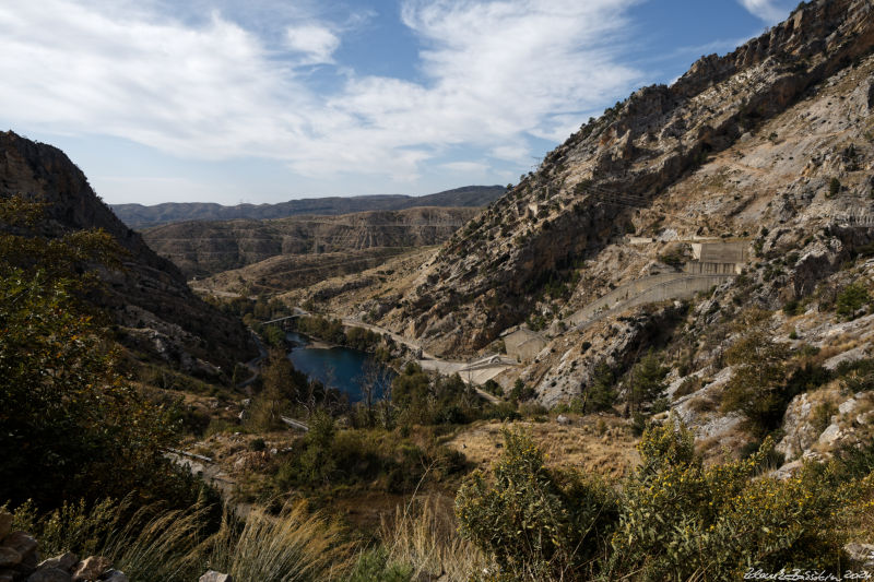 Manavgat dam, Lyrbe - Manavgat river below the dam